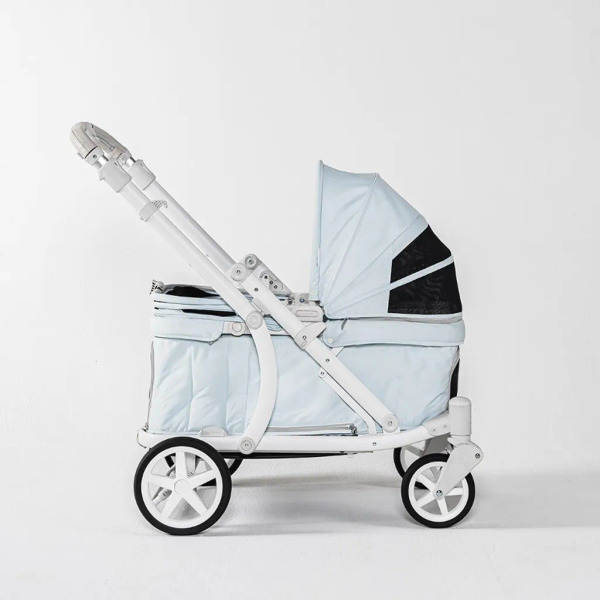 韓國POMPOLARR低重心秒收寵物推車-Wagon Classic經典灰/粉/黑/藍/奶茶