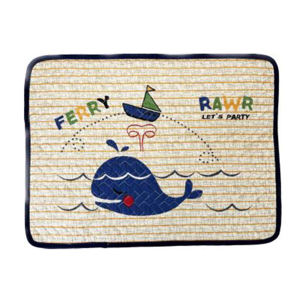 小清新止滑踏墊-帆船鯨魚40x60cm(B-1108-28)