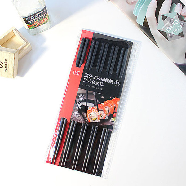 LMG JP01稻香合金筷24cm(黑)