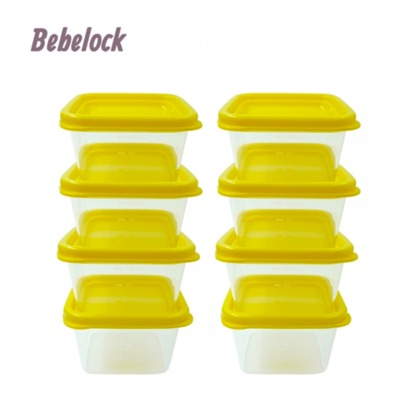 BeBeLock 吸蓋儲存盒(8個/120ml)芥末黃
