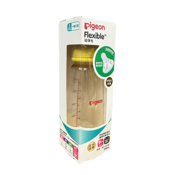 貝親Pigeon 一般口徑PPSU奶瓶240ml 黃L 9個月以上