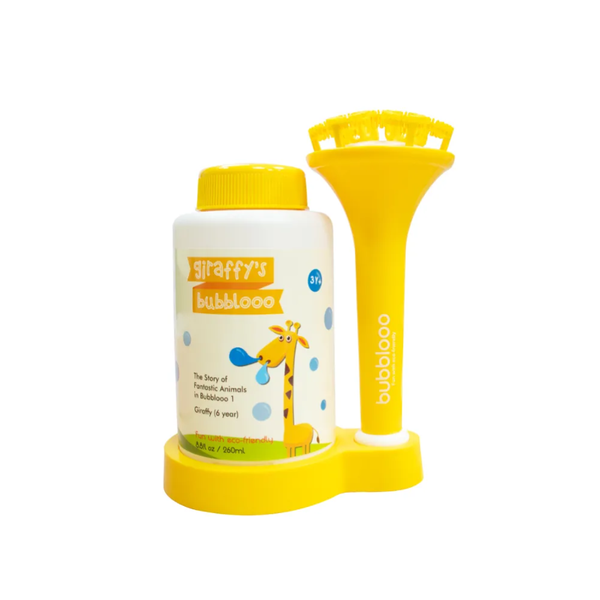 BUBBLOOO長頸鹿小號角泡泡組 1吹桿+1補充液260ml