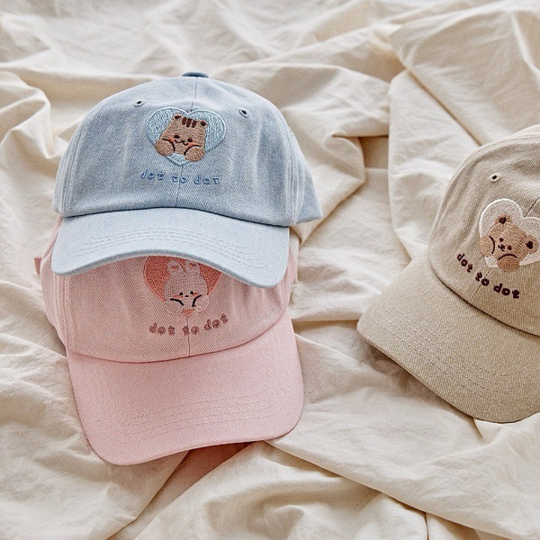 韓版ins刺繡熊兔鴨舌帽