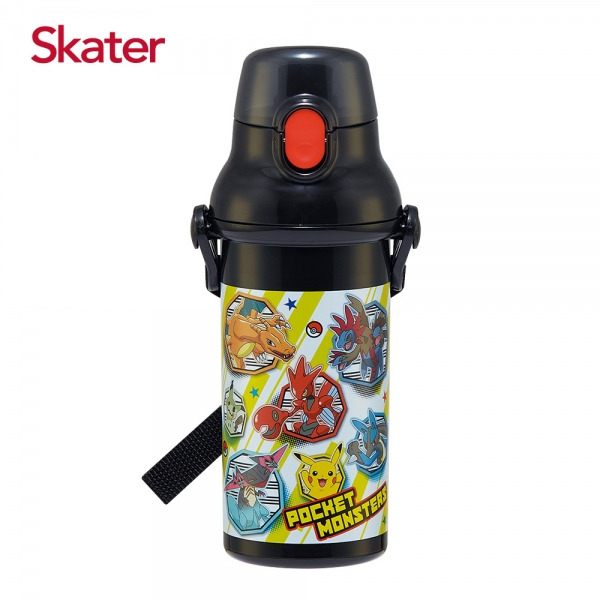 Skater 銀離子直飲水壺 480ml 寶可夢紅黑