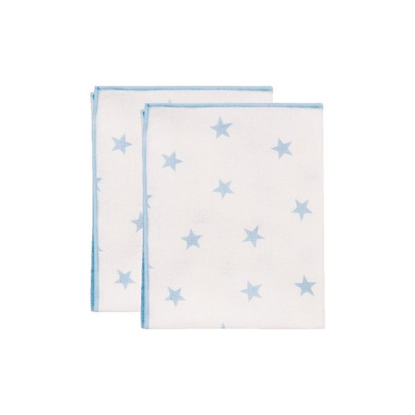 小獅王辛巴 極柔感印花紗布澡巾2入(好自藍)