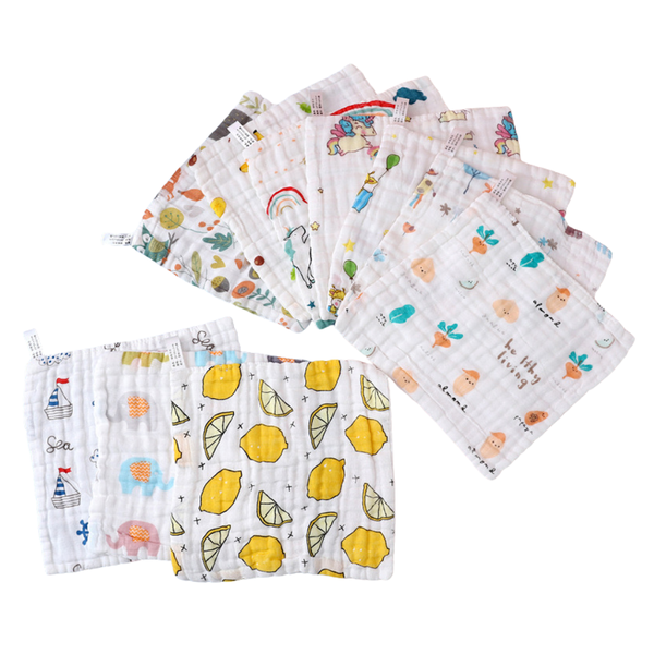 嬰兒泡泡紗布口水巾 方巾 洗臉巾 手帕