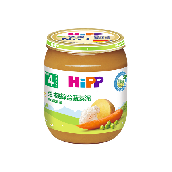 HiPP喜寶 生機綜合蔬菜泥125g 4M+(效期2026/08/31)