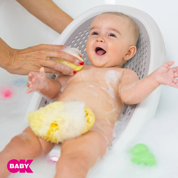 OKBABY 嬰兒柔軟沐浴躺椅-折疊式 洗屁屁神器