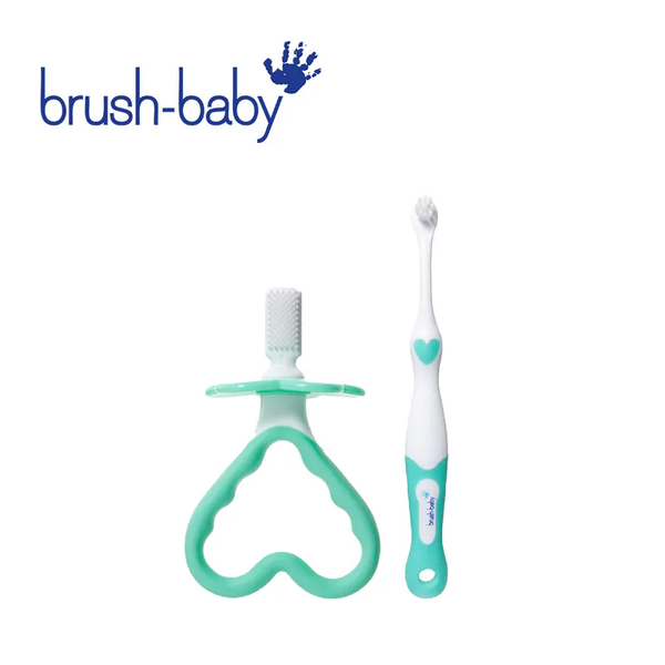 Brush Baby 新生寶寶固齒潔牙組 (乳牙/矽膠牙刷)
