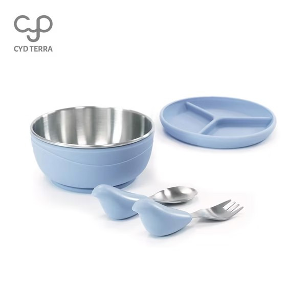 CYDterra Picaboo 布咔寶學習餐具組 (吸盤碗+湯叉組) 台灣製