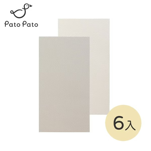Pato Pato 一般款防撞壁貼 厚度2cm (6入組) 暖灰乳白 台灣製