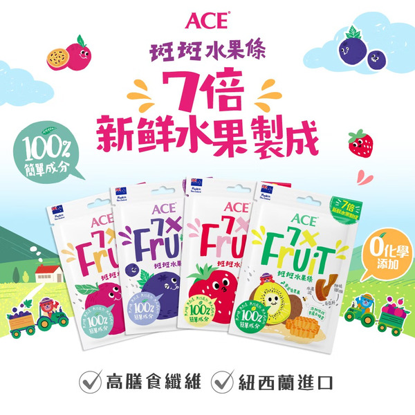 ACE 斑斑水果條 奇亞籽 90g 草莓