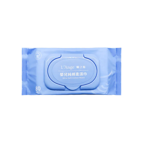 L'Ange棉之境 嬰兒純棉柔濕巾80抽1包