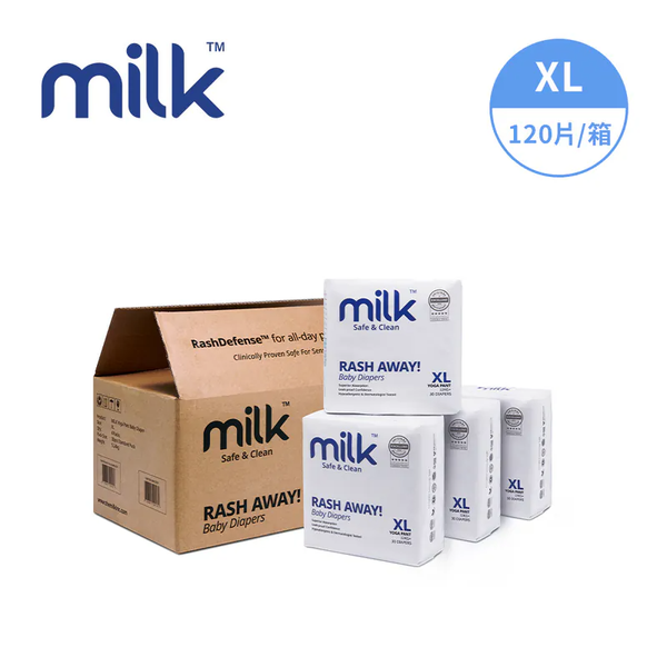 Milk 鎖水芯牛奶尿布 褲型 XL 30片x4包 箱購 廠商直送
