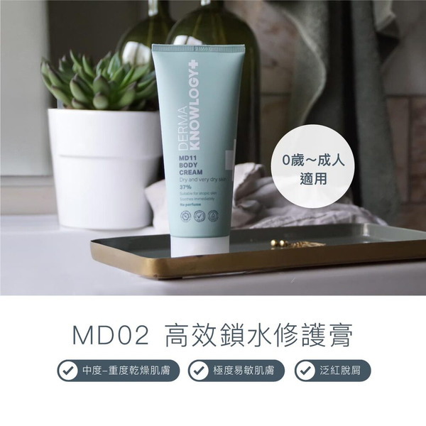 Derma丹麥德瑪 MD02 高效鎖水修護膏 200ml 易敏養膚系列