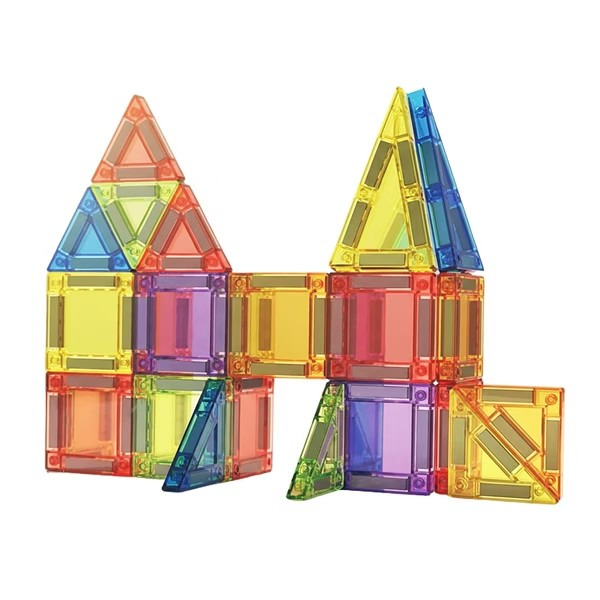 小牛津 Okids博士積木-口袋樂園磁力片-60pcs(鐵盒裝/迷你磁力片/STEAM玩具)