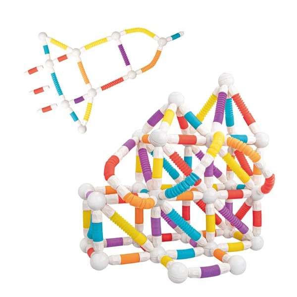 小牛津 Okids博士積木 彎彎磁力積木棒(138pcs)~隨意拉長彎曲，任我創造!