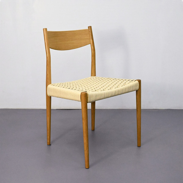 北歐夏客直背椅 (橡木骨架/紙繩編織)