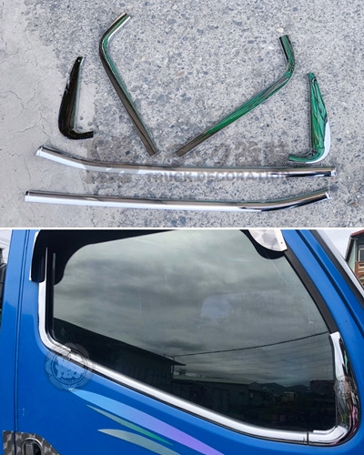 【電鍍】車門水切飾片 (六件組)