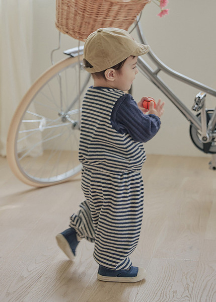 Little Tini｜棒球條紋褲子-深藍