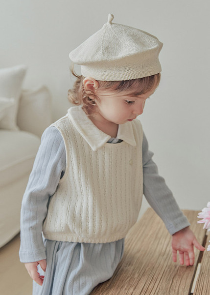 Little Tini｜隨便搭都好看針織背心-白