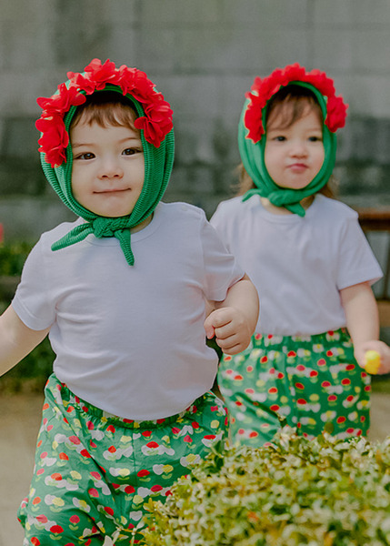 Little Tini｜母親花圍巾帽