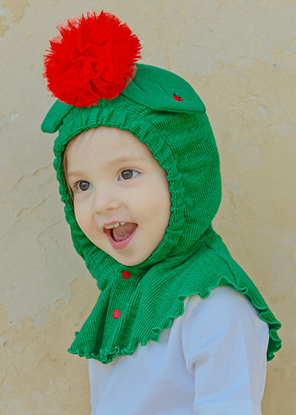 Little Tini｜新車彩球披風帽