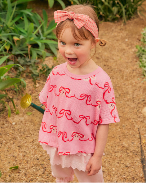 Rototobebe｜蝴蝶結髮帶狗上衣