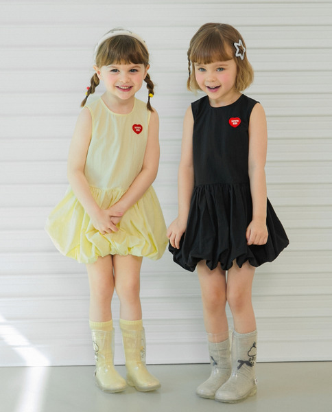 Rototobebe｜素色汽球洋裝(3色)