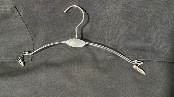 內衣金屬電鍍銀雙桿衣架