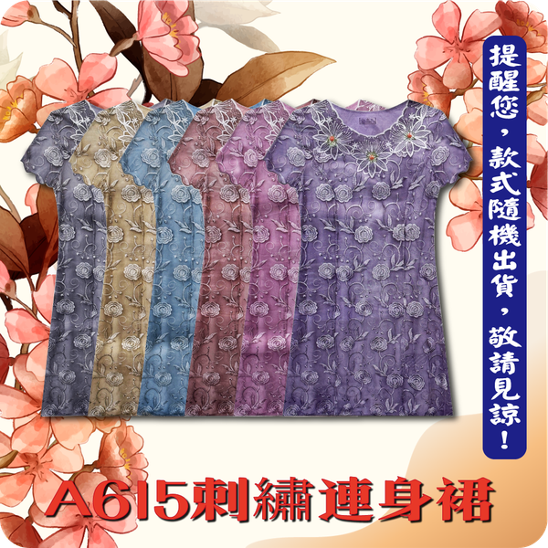 A615刺繡連身裙(袋裝)
