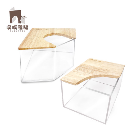 噗噗噠噠｜ 木質上蓋沙盆四角形沙盆五角形沙盆（倉鼠浴室、沙盆） 倉鼠