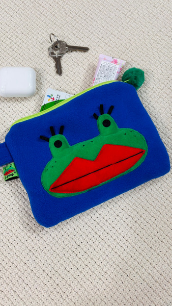 阿蛙手提包 寶藍