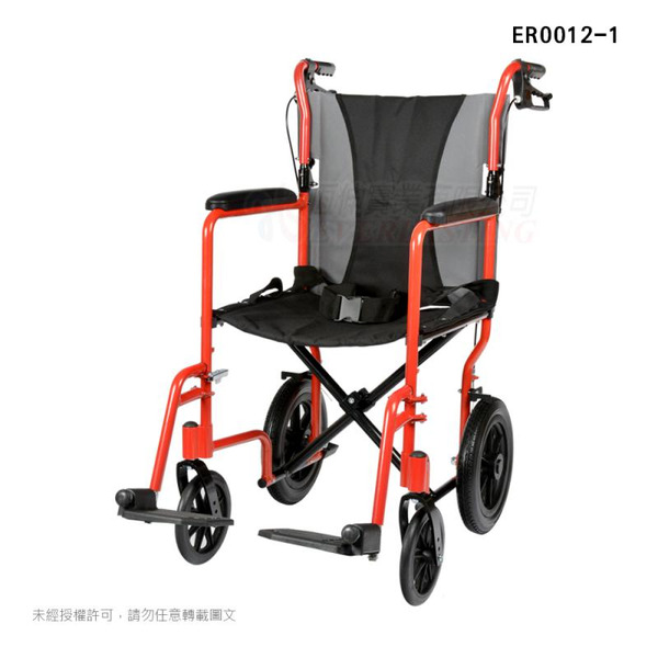 恆伸 鋁合金小輪單層折背輪椅-輕量型 補助B款 ER0012-1 出國 旅遊 輕便