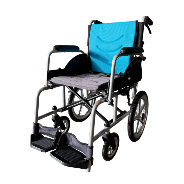 均佳 JW-G150-16 鋁合金輪椅 固定扶手 固定靠腳 背可折 看護型