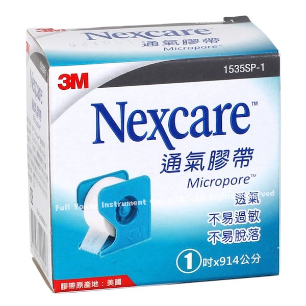 3M 白色通氣膠帶附切台 (1吋盒裝)