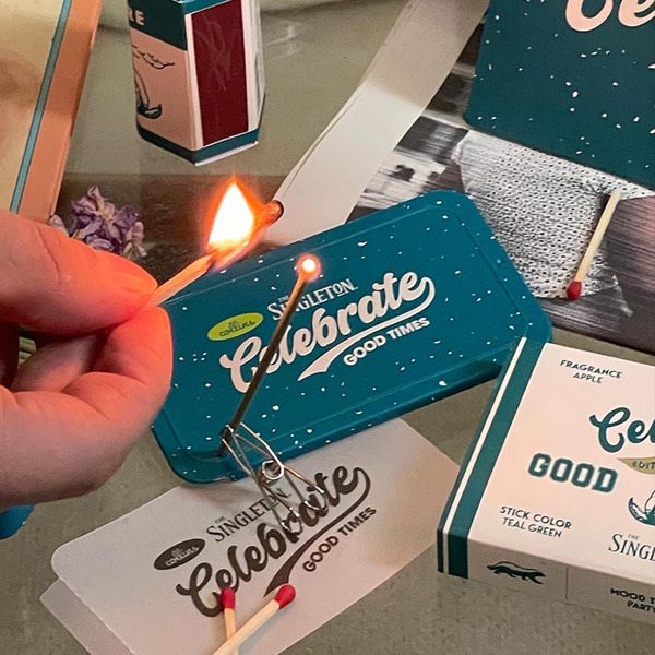 韓國 collins 復古鐵盒線香▪︎蘋果派對