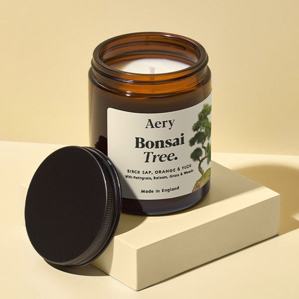 英國芳療香氛 Aery Living 棕罐香氛蠟燭 Bonsai 盆栽樹