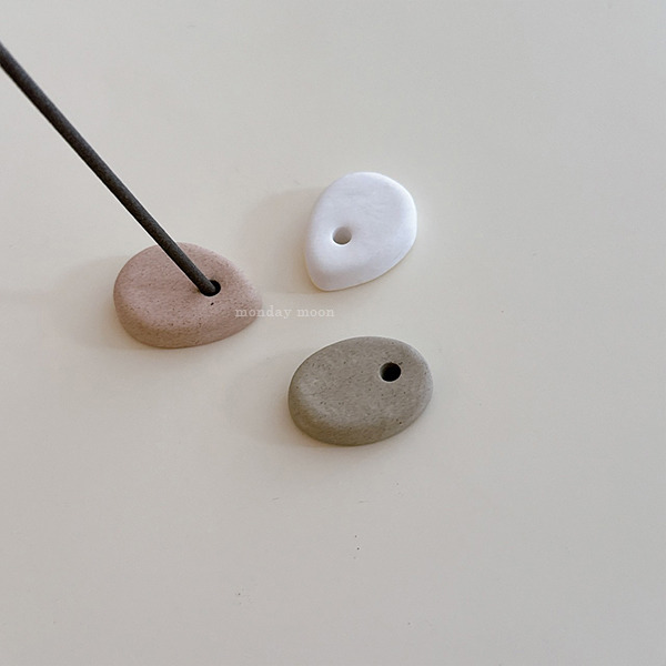 monday moon 陶製線香座│水滴款