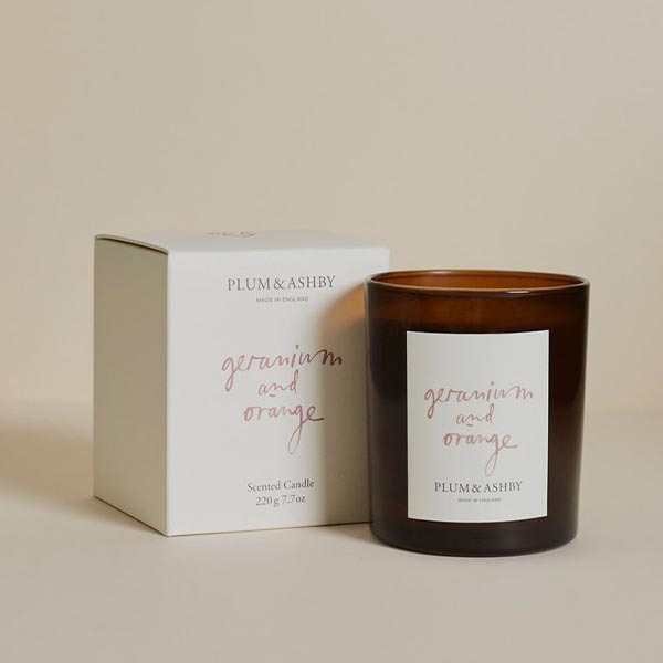 英國製 Plum & Ashby  香氛蠟燭│天竺葵甜橙