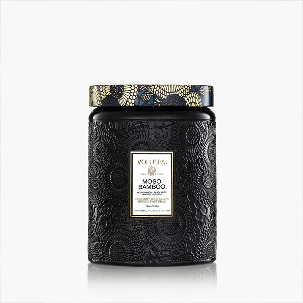 VOLUSPA 香氛蠟燭│孟宗竹│浮雕玻璃款 18oz