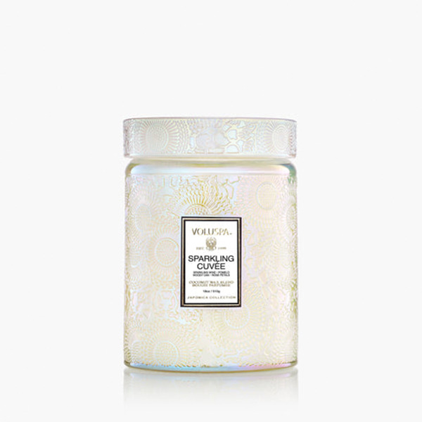 VOLUSPA 香氛蠟燭│氣泡特釀 │浮雕玻璃款 18oz