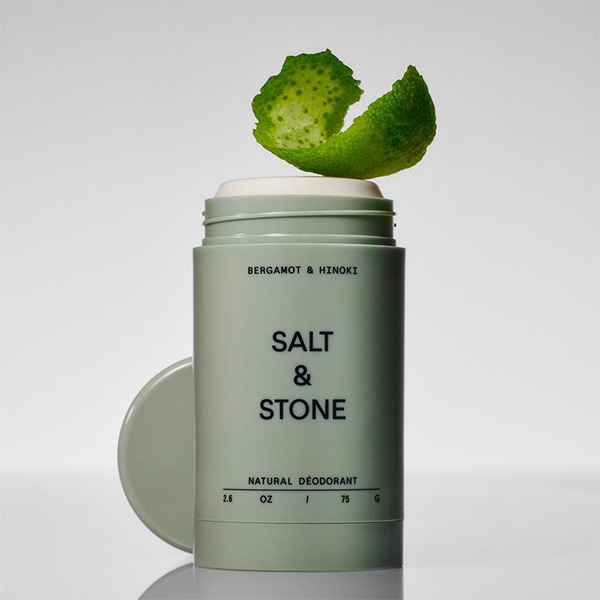 SALT & STONE 天然體香膏│檜木佛手柑│敏感肌配方 (深綠瓶身)