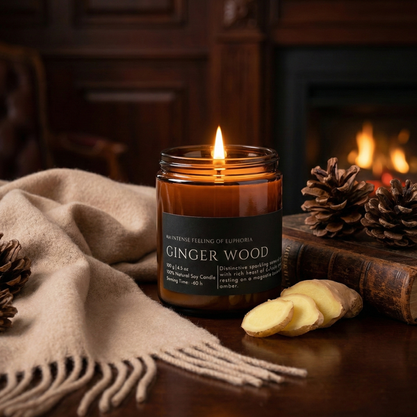 暖薑謐境｜松針薑韻與廣藿香｜GINGER WOOD SOY CANDLE｜GLIM GLAM