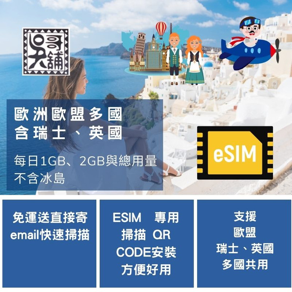 ESIM 歐洲D Proximus 歐盟多國漫遊 上網卡(不支援 土耳其、杜拜)