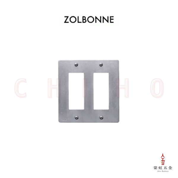 ZOLBONNE 壓鑄鋁合金開關面板 2連