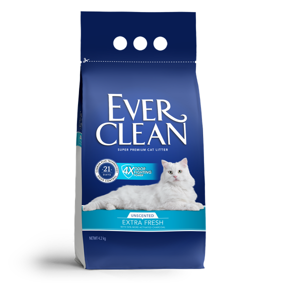 【藍鑽貓砂 Ever Clean】4倍淨味貓砂 無香、微香/4.2kg*6入｜新配方