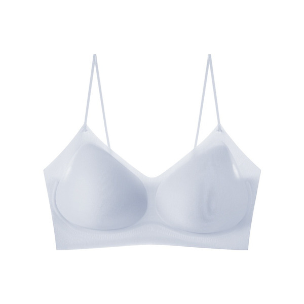 【Fe】果凍膠養波內衣 (直紋細肩款-霧霾藍)