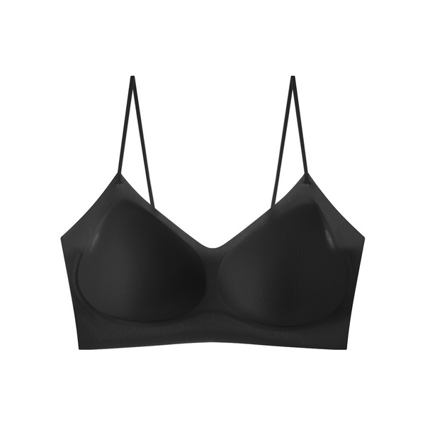 【Fe】果凍膠養波內衣 (直紋細肩款-神秘黑)