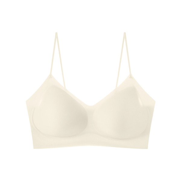 【Fe】果凍膠養波內衣 (直紋細肩款-奶白色)